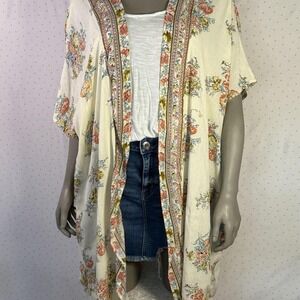 Angie Boho Kimono Duster Size Large Festival Cottagecore Layering Piece